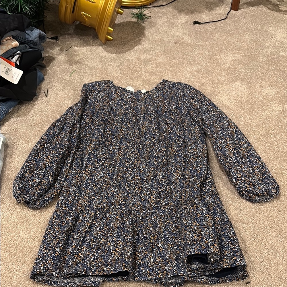 GAP Kids Floral Dress - Blue and Brown